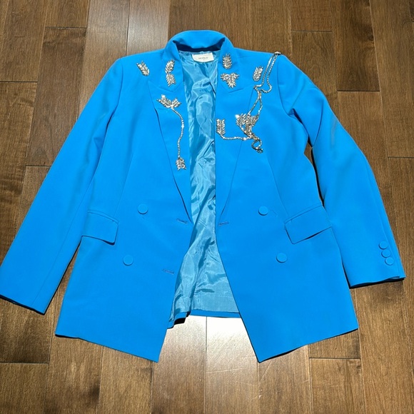 Vicolo blue blazer with diamond accent M - Picture 1 of 5